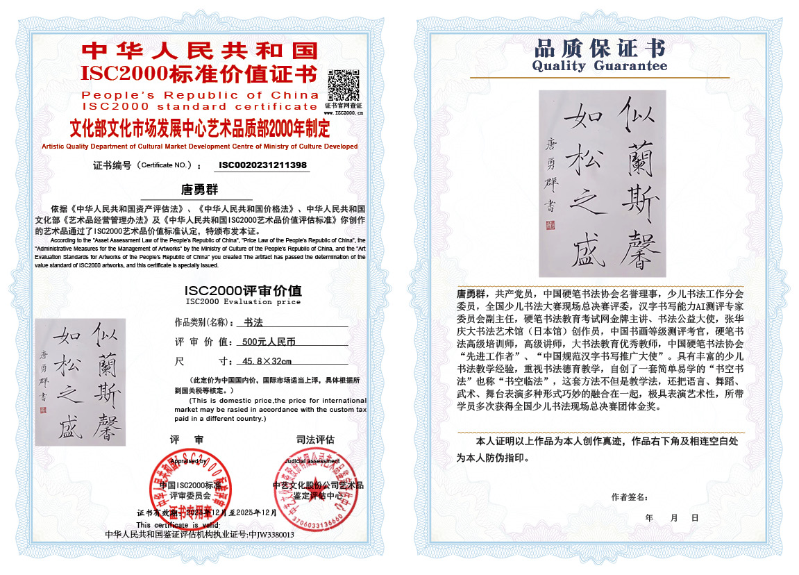 唐勇群398《书法》