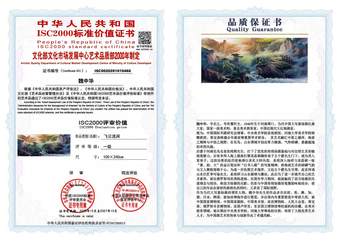 魏中华465《飞云流涧》