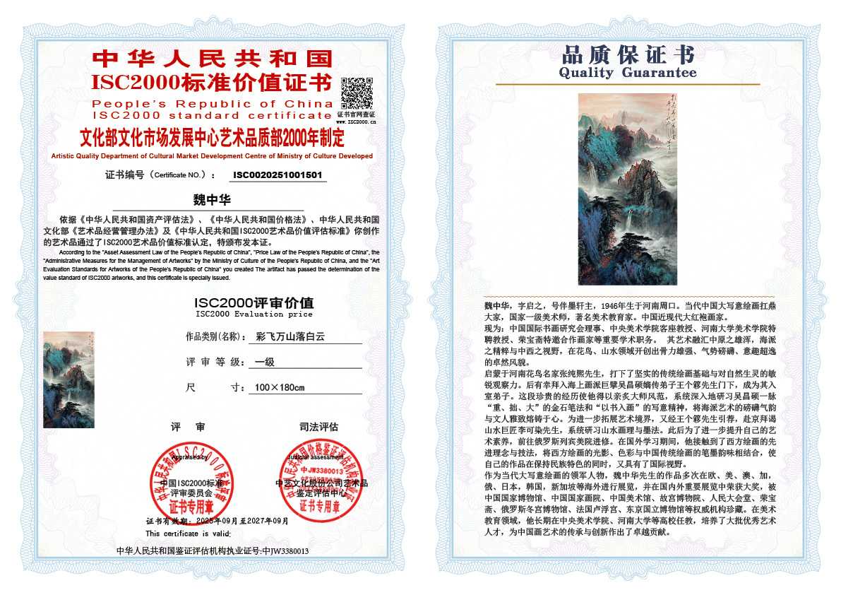 魏中华501《彩飞万山落白云》