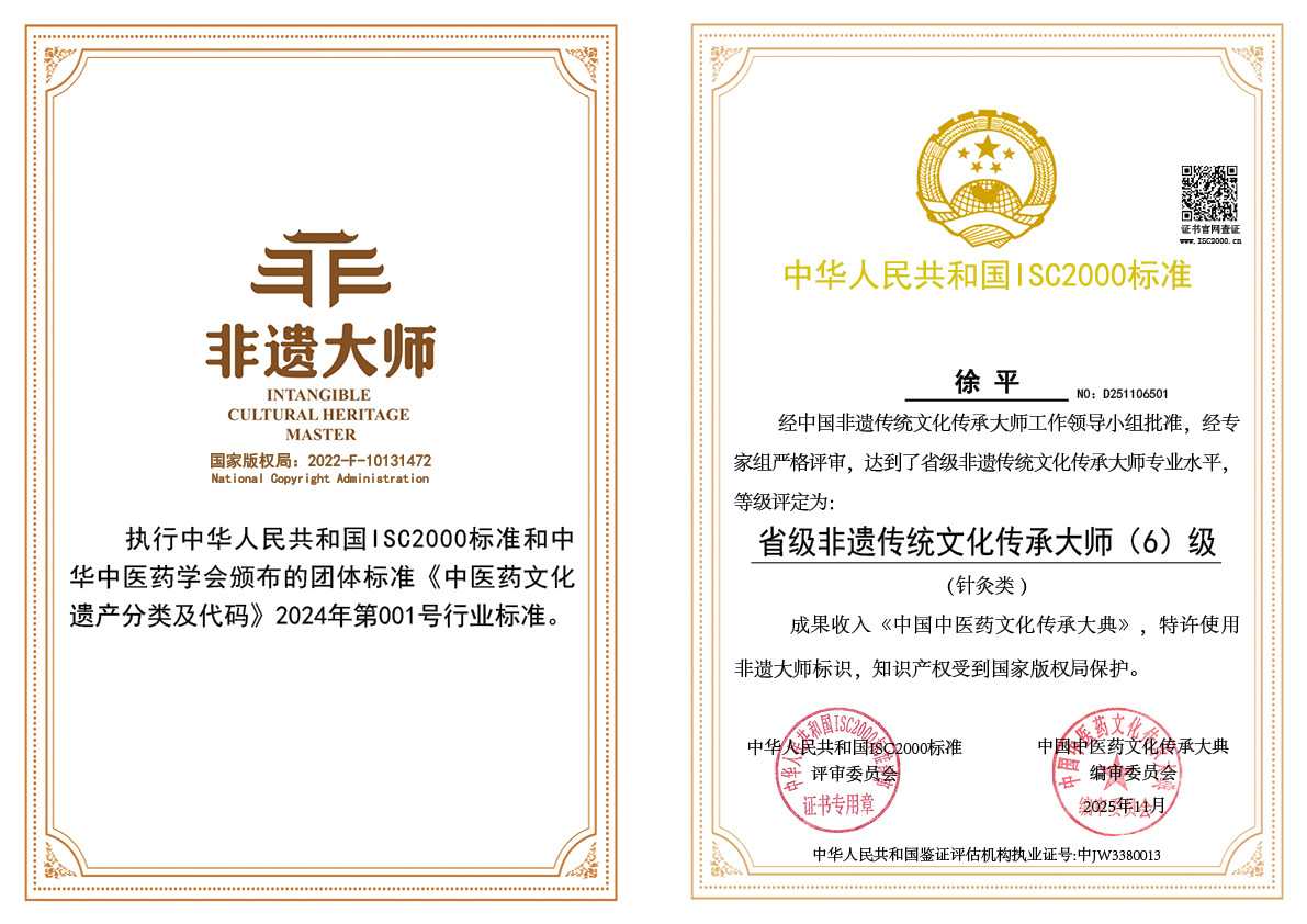 徐平-省级非遗传统文化传承大师（针灸类）